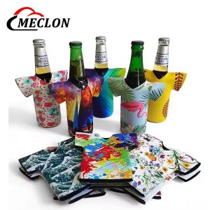Custom Design Collapsible Sports T-Shirt Shape Beer Bottle Cooler