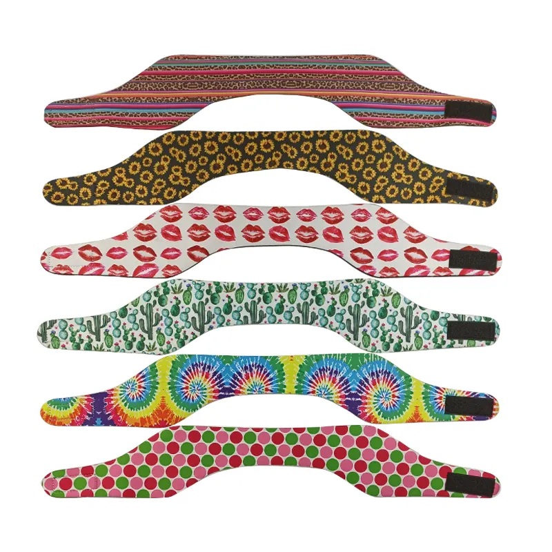 Sublimation Printed Adjustable Neoprene Ear Protector Washable Diving Swimming Headband