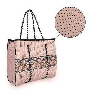Custom Diving Material Beach Bag Neoprene Outdoor Travel Leisure Bag Perforated Shoulder Print Mommy Bag Fashion LOGO