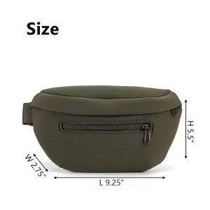 Insulated Highly Quality Waist Bag Unisex Light Weight Portable Waist Bag Waterproof Neoprene Custom Fanny Pack