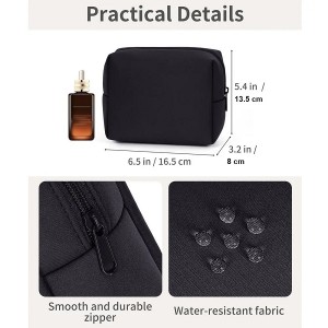 Neoprene Travel Zipper Cosmetic Bags Cases Blue Waterproof Cosmetic Bag Toiletry Travel Bag