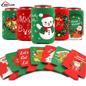 Custom Christmas Promotional Gifts Beer Skinny Cooler Neoprene Can Cooler