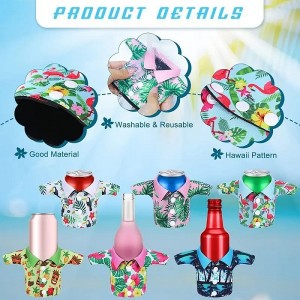 T-shirt Shaped White Sublimation Collapsible Neoprene Can Cooler Beer Sleeve Stubby Beer Can Holder