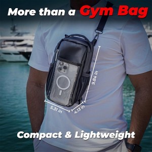 Wholesale Black Magnetic Gym Bag Custom Water Bottle Bag for Hiking