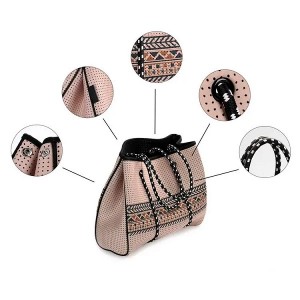 Custom Diving Material Beach Bag Neoprene Outdoor Travel Leisure Bag Perforated Shoulder Print Mommy Bag Fashion LOGO