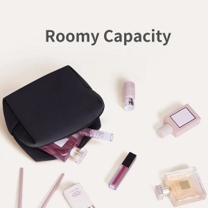 Neoprene Travel Zipper Cosmetic Bags Cases Blue Waterproof Cosmetic Bag Toiletry Travel Bag