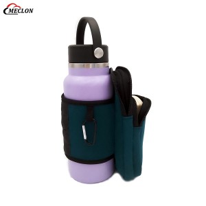 Custom Logo Printing Magnetic Gym Bag Magnetic Water Bottle Holder Sleeve Pouch