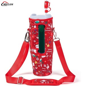 Custom 40oz for Cup Cooler Bag with Shoulder Strap Durable Neoprene Insulated Tumbler Cup Sleeve