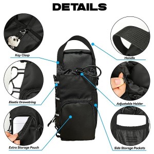 Magnetic Sports Water Bottle Bag Insulated Cup Cover Gym Portable Crossbody Handle Water Bottle Bag
