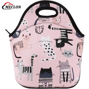 Custom Neoprene Lunch Bag for Kids Insulated Lunch Box Tote Bag