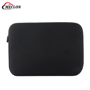 Wholesale Customizable Fashionable Black Neoprene Laptop Sleeve Bag with Zipper – Ideal for Daily Use and Travel