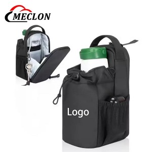 Wholesale Neoprene High-Capacity Water Bottle Sling Bag Waterproof Fitness Black Magnetic Gym Bag Custom