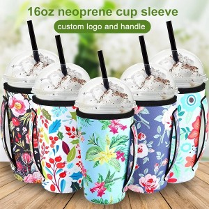 Sublimation Printing Cup Cover Neoprene Iced Coffee Beverage Sleeve Insulated Cup Holder