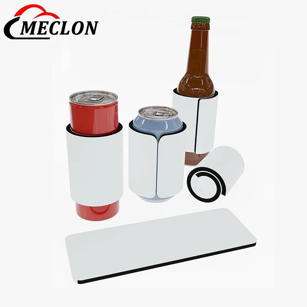 White Blank Slap Wrap Neoprene Can Cooler Sleeves