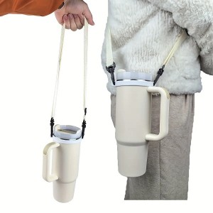 Manufacturer Wholesales Stanley Water Bottle Shoulder Straps, Polyester Silicone Portable Hand-held 20-40oz Water Cups