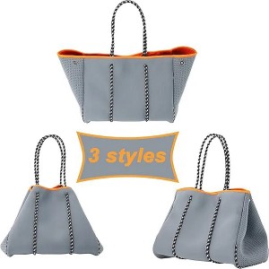 Neoprene Multipurpose Beach Bag Tote with Inner Zipper Pocket for Large Beach Gym Travel Bag Water-Resistant Durable