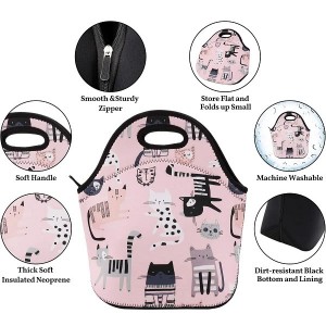 Custom Neoprene Lunch Bag for Kids Insulated Lunch Box Tote Bag