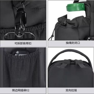 Wholesale Neoprene High-Capacity Water Bottle Sling Bag Waterproof Fitness Black Magnetic Gym Bag Custom