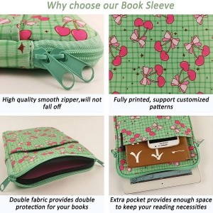 Factory Soft Neoprene Book Sleeve Colorful Kindle Covers with Zipper Protective Case for Laptop iPad Portable