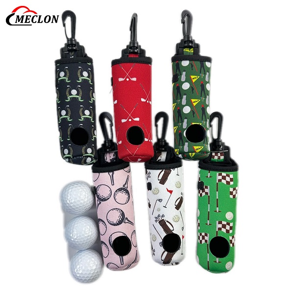Personalized Design Neoprene Golf Ball Bag Accessory Sublimation 3 Balls Holder