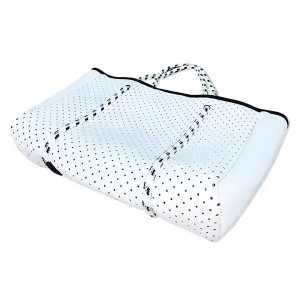 Customized Travel Tote Bags Neoprene Carry Handbag Beach Bags Lightweight Waterproof Shoulder Bag With Mini Purse