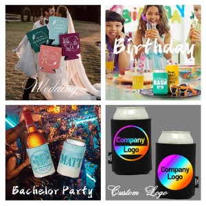 Custom Design Stubby Holder Neoprene Print Can Cooler Sleeve Insulated Beer Bottle Cover