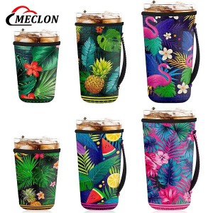 Custom Design Cup Sleeve Neoprene Iced Coffee Beverage Sleeve Insulated Cup Cover
