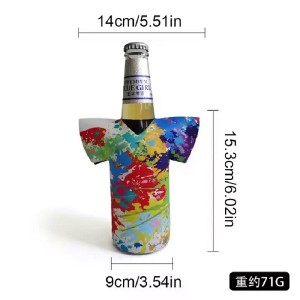 Custom logo T-shirt Beer Coozies Bottle Sleeves Neoprene Beer Drinks Can Cooler Sleeve Stubby Holders