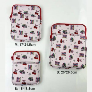 Sublimation Custom Stationary Pouch Neoprene Protective Book Sleeve with Zipper