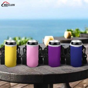 Neoprene Can Sleeve with Adjustable Shoulder Strap Insulator Carrier Holder