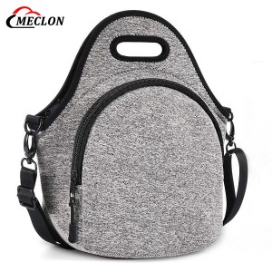 Custom Design Neoprene Insulated Lunch Bag for Women Front Pocket for Phone&Keys Bag