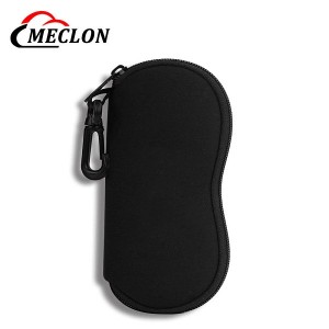Customizable Luxury Neoprene Sunglasses Pouch Fashionable Zipper Closure Case