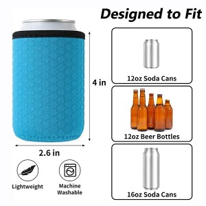 Custom Logo Can Cooler Neoprene 12oz 16oz Beer Can Sleeve Sublimation Drink Stubby Holder