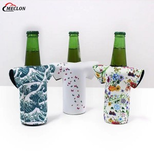 Custom logo T-shirt Beer Coozies Bottle Sleeves Neoprene Beer Drinks Can Cooler Sleeve Stubby Holders