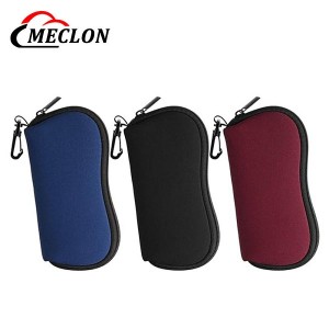 Portable Neoprene Sunglasses Pouch Zipper Closure Durable Luxury Eyewear Case