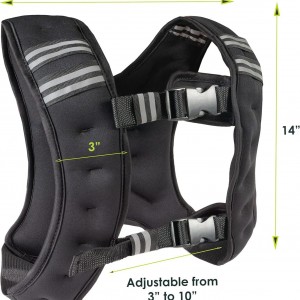 Weighted Vest, 6lb/8lb/12lb/16lb/20lb/25lb/30lb Weight Vest with Reflective Stripe for Workout, Strength Training, Running, Fitness, Muscle Building, Weight Loss, Weightlifting