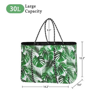 Custom Printing Large Neoprene Beach Tote Bag Two Inner Pocket with Handbag for Women & Men