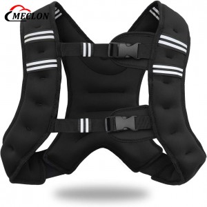 Weighted Vest, 6lb/8lb/12lb/16lb/20lb/25lb/30lb Weight Vest with Reflective Stripe for Workout, Strength Training, Running, Fitness, Muscle Building, Weight Loss, Weightlifting