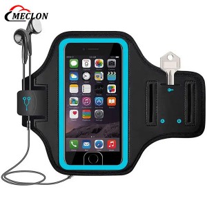 Water Resistant Cell Phone Armband Case Running Holder for iPhone Galaxy S Ultra Plus Edge Note Adjustable Strap & Key Pocket