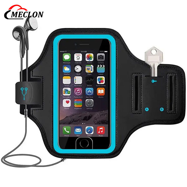 Water Resistant Cell Phone Armband Case Running Holder for iPhone Galaxy S Ultra Plus Edge Note Adjustable Strap & Key Pocket