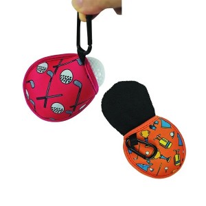 Customized Waterproof Neoprene Golf Ball Holder Bag Mini One Ball Carrier Pouch