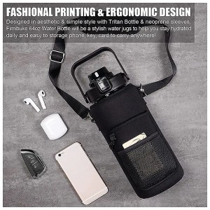 Factory Wholesale Neoprene Water Bottle Cooler Bag Adjustable Strap Cup Sleeve with Custom Logo