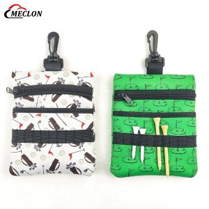 Custom Neoprene Golf Ball Bag with Sublimation Insulated Outdoor Golf Ball Pouch