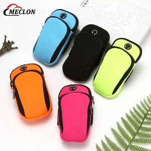 Sports Armband Fit Gym Hiking , Running Gym Universal Smartphone Arm Bag with Earphone Hole Multifunctional Pockets for Phone