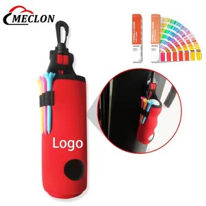 Custom Design Neoprene Solid Color Golf Ball Bag Accessory Sublimation 3 Balls Holder with Custom Carrier Pouch