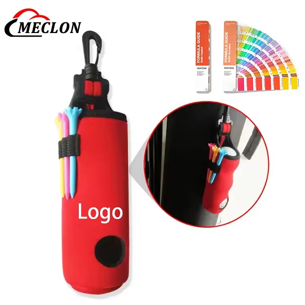 Custom Design Neoprene Solid Color Golf Ball Bag Accessory Sublimation 3 Balls Holder with Custom Carrier Pouch