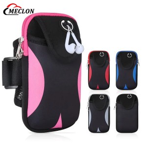 Custom Neoprene Phone Pouch Multifunctional Pockets for Phone Universal Smartphone Arm Bag with Earphone Hole