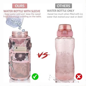 Custom Cooler Bag Adjustable Strap Neoprene Water Bottle Carrier Sleeve Pouch Tumbler Cup Holder Sling Bag with Phone Pocket