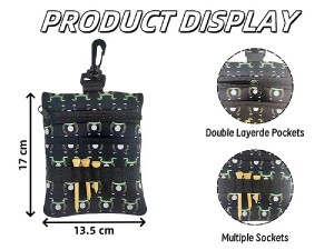 Custom Neoprene Golf Ball Bag with Sublimation Insulated Outdoor Golf Ball Pouch