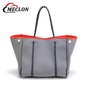 Travel Handbag Summer Large Neoprene Beach Tote Bag with Small Wallet Women Shoulder Tote Beach Bag